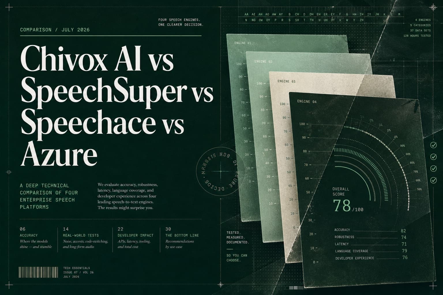 Editorial cover: Chivox AI vs SpeechSuper vs Speechace vs Azure