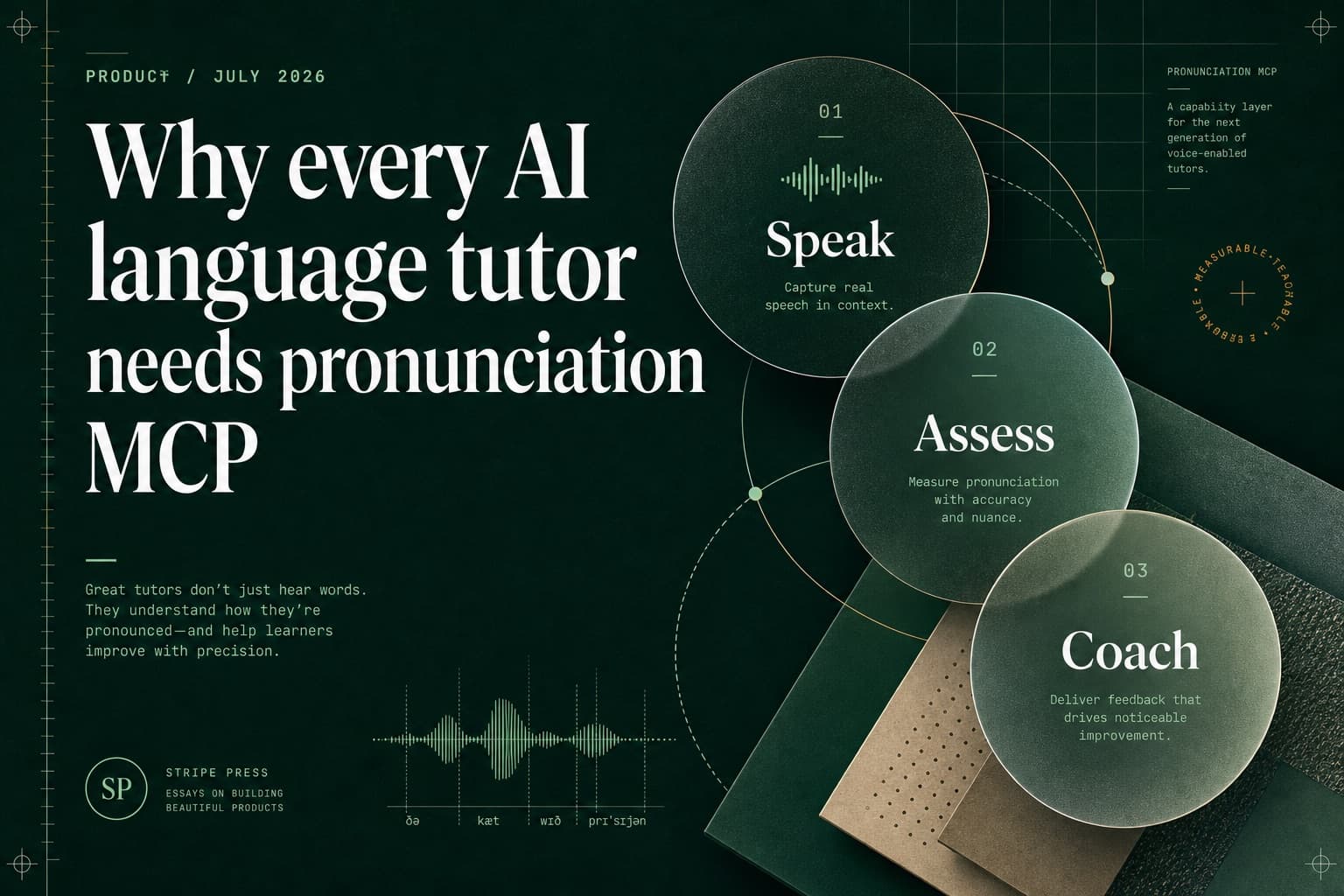 Editorial cover: Why AI tutors need a Pronunciation Assessment MCP